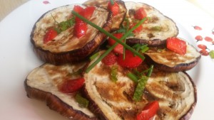 salade aubergine aigre-douce