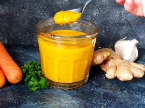 Sauce soleil : carottes et gingembre crus